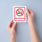 Wit Minimalist Geen Roken Signage Flyer (Hand)