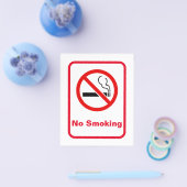 Wit Minimalist Geen Roken Signage Flyer (Enkel)