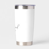 Wit Minimalist & Script Bruidsmeisje Gift Geïsoleerde Drinkbeker (Links)