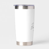 Wit Minimalist & Script Bruidsmeisje Gift Geïsoleerde Drinkbeker (Rechts)