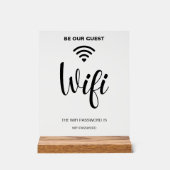 Wit Minimalistisch Eenvoudig WiFi-Wachtwoord Acryl Bord (Voorkant)