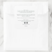 Wit Minimalistisch Etiket voor Schoonheidsproducte (Tas)