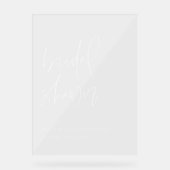 Wit minimalistisch handgeschreven Vrijgezellenfees Acryl Bord (Voorkant)