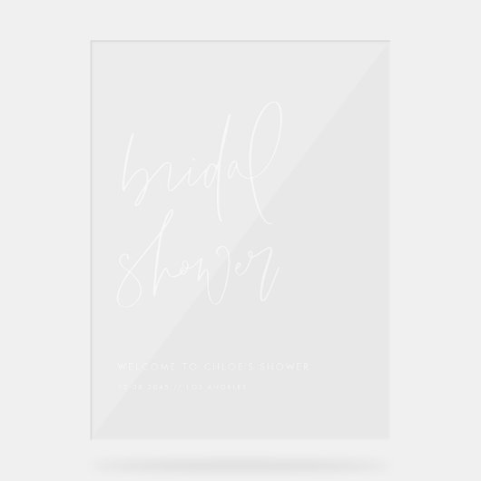 Wit minimalistisch handgeschreven Vrijgezellenfees Acryl Bord (Voorkant)