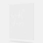 Wit minimalistisch handgeschreven Vrijgezellenfees Acryl Bord (Hoek)