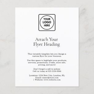 Wit Minimalistisch Logo Schoon Eenvoudig Bedrijf Flyer