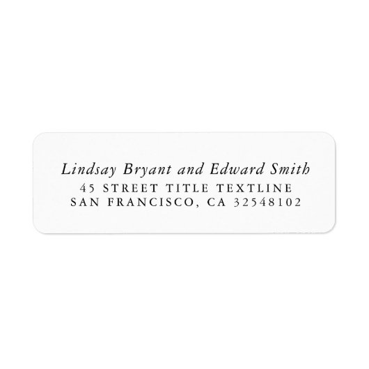 Wit minimalistisch, schoon stijllabel etiket (Voorkant)