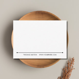 Wit Minimalistisch Zwart Typografie Professioneel  Notitiekaartje