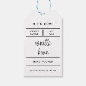 Wit Modern Handgemaakte Candle Care Product Label Cadeaulabel (Voorkant)