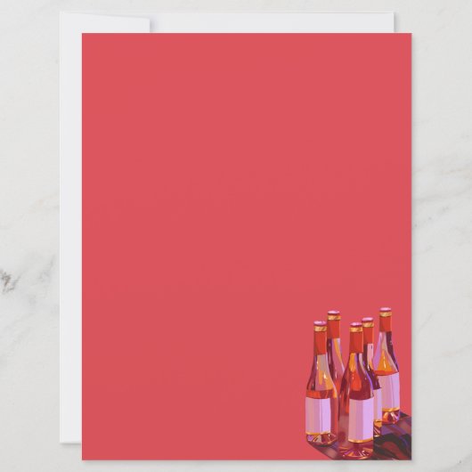 Wit Modern minimalistisch bruiloft drink menu (Achterkant)