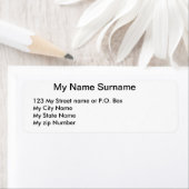 Wit modern retour adres label (Insitu)