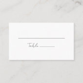Wit Modern Script Bruiloft Flat Plaatskaartje (Voorkant)