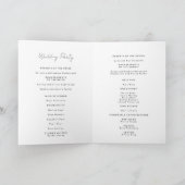 Wit Modern Script Bruiloft Gevouwen Programma (Binnen)