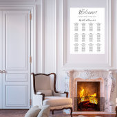 Wit modern script eenvoudige bruiloft zitgrafiek poster