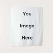Wit Modern Uw afbeelding hier Wandkleed (Voorkant)