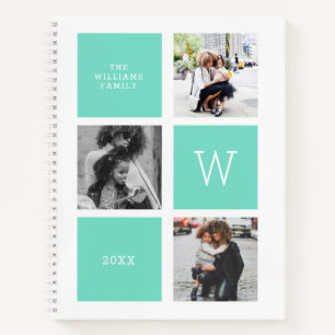 Wit & Munt - Fotocollage - Monogram Notitieboek