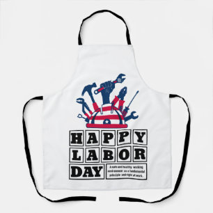 Wit na vakantie Labor Day Schort