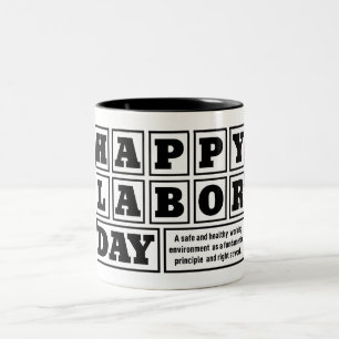 Wit na vakantie Labor Day Tweekleurige Koffiemok
