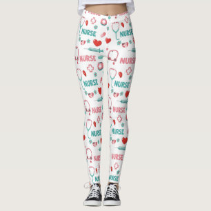 Wit Naarzorg Leven Naadloos Patroon (1) Leggings