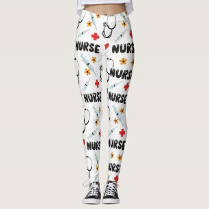 Wit Naarzorg Leven Naadloos Patroon (2) Leggings
