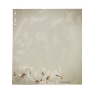 wit narcis persoonlijk schrijfpapier notitieblok