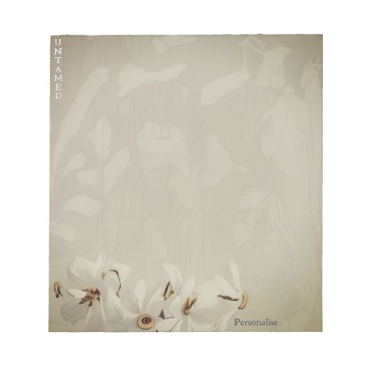  wit narcis persoonlijk schrijfpapier notitieblok (Voorkant)