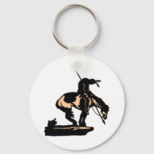 Wit nieuw einde spoor sleutelhanger
