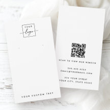 Wit of om het even welke kleur logo QR-oorbel vert