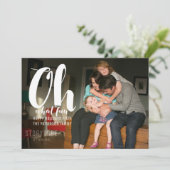 Wit Oh Wat leuk Vakantie Foto Flat Kaart (Staand voorkant)