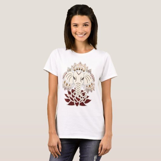 Wit Olifant T-shirt (Voorkant volledig)