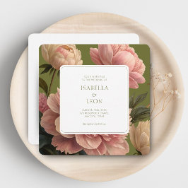 Wit | Olijf & Roos bruiloft uitnodiging