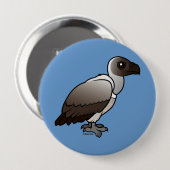 Wit-ondersteunde wijnbouw ronde button 4,0 cm (Voorkant /achterkant)