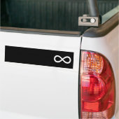 Wit Oneindigheidssymbool Bumpersticker (Op Truck)