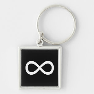 Wit Oneindigheidssymbool Sleutelhanger