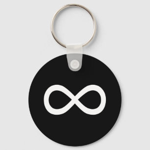 Wit Oneindigheidssymbool Sleutelhanger