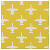 Wit op geel A-10 Warthog Attack Jet Pattern Stof (Close Up)
