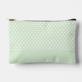 Wit op Jade Green Polka Dot Patroon met Naam Etui (Voorkant)