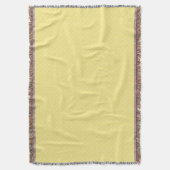 Wit op Lemon Yellow Faux Knitting Stitch Pattern Deken (Voorkant Verticaal)