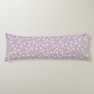 Wit op Mauve Lino Print Stars Patroon Lichaamskussen