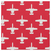 Wit op rode A-10 Warthog Attack Jet Pattern Stof (Close Up)