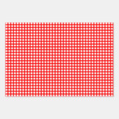 Wit op rood Verschillende Grootte Horizontale Polk Inpakpapier Vel (Voorkant 3)