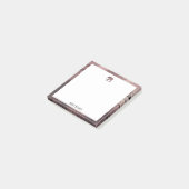 Wit op Roos Goud Marmer Olifant & Rand Post-it® Notes (Schuin)