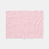 Wit op Roze Kleine Grootte Horizontale Polka Dots Fleece Deken (Voorkant (Horizontaal))