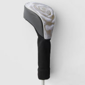 Wit Op Wit - Gebeeldhouwde Roos Golfheadcover (Schuin)