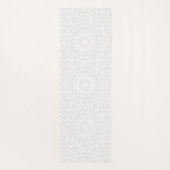 Wit op Wit Minimaal Mandala Patroon Yogamat (Achterkant)