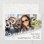 Wit op Witte Bloemen-/Picknick- Afstudeerverslagka Aankondiging (Voorkant / Achterkant)