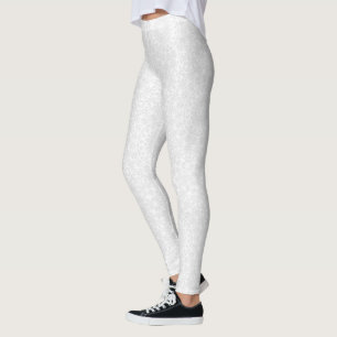 Wit op Witte Mandala Kaleidoscoop Medaillon Leggings