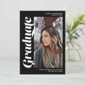 Wit op zwart afstuderen manuscript 3 fotoafstudere kaart (Staand voorkant)