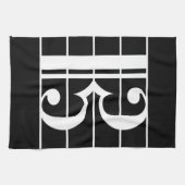 Wit-op-Zwart Alto Clef Keukenhanddoek (Horizontaal)