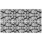 Wit op zwart bloemdamast tafelkleed (Voorkant (Horizontaal))